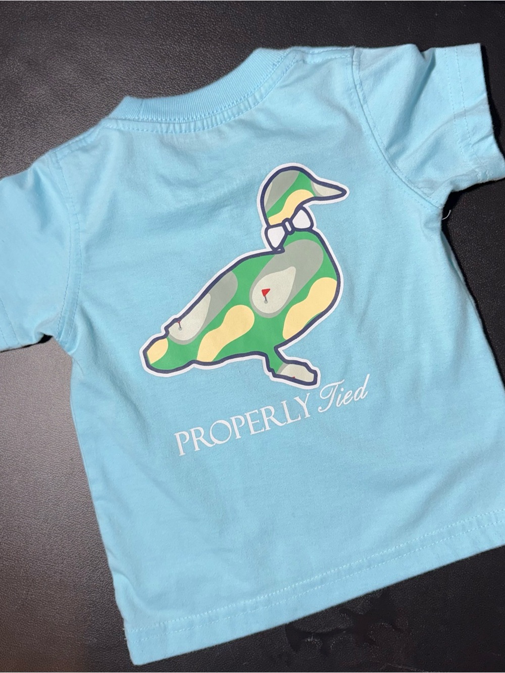 Boys Powder Blue Properly Tied Duck / Golf Graphic Tee
